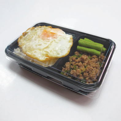 Stir Fried Basil lunch box with Fried Egg YYE250G-2