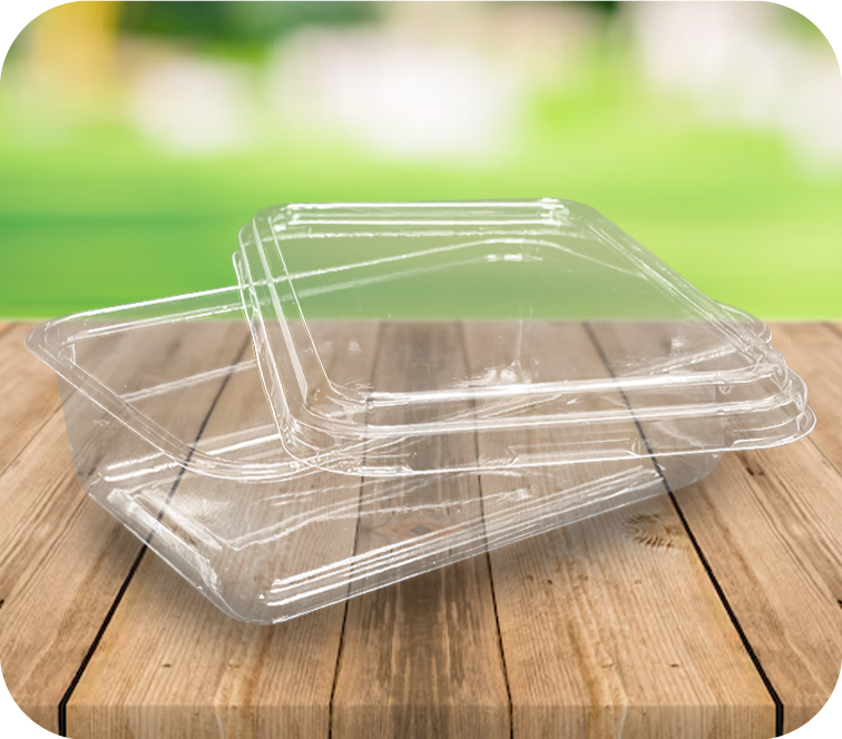 กล่องอาหาร พลาสติก PETตัว+ฐาน