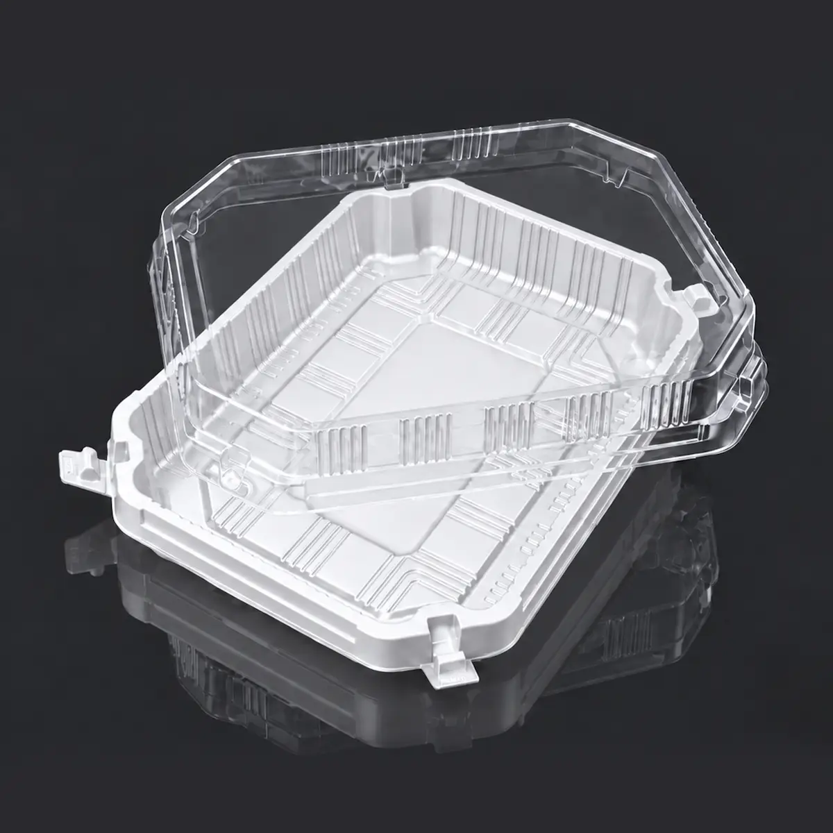 YRL-08-WHITE กล่องอาหารฝาล็อก ฝาใสทรงสูง YRL-08 สีขาว